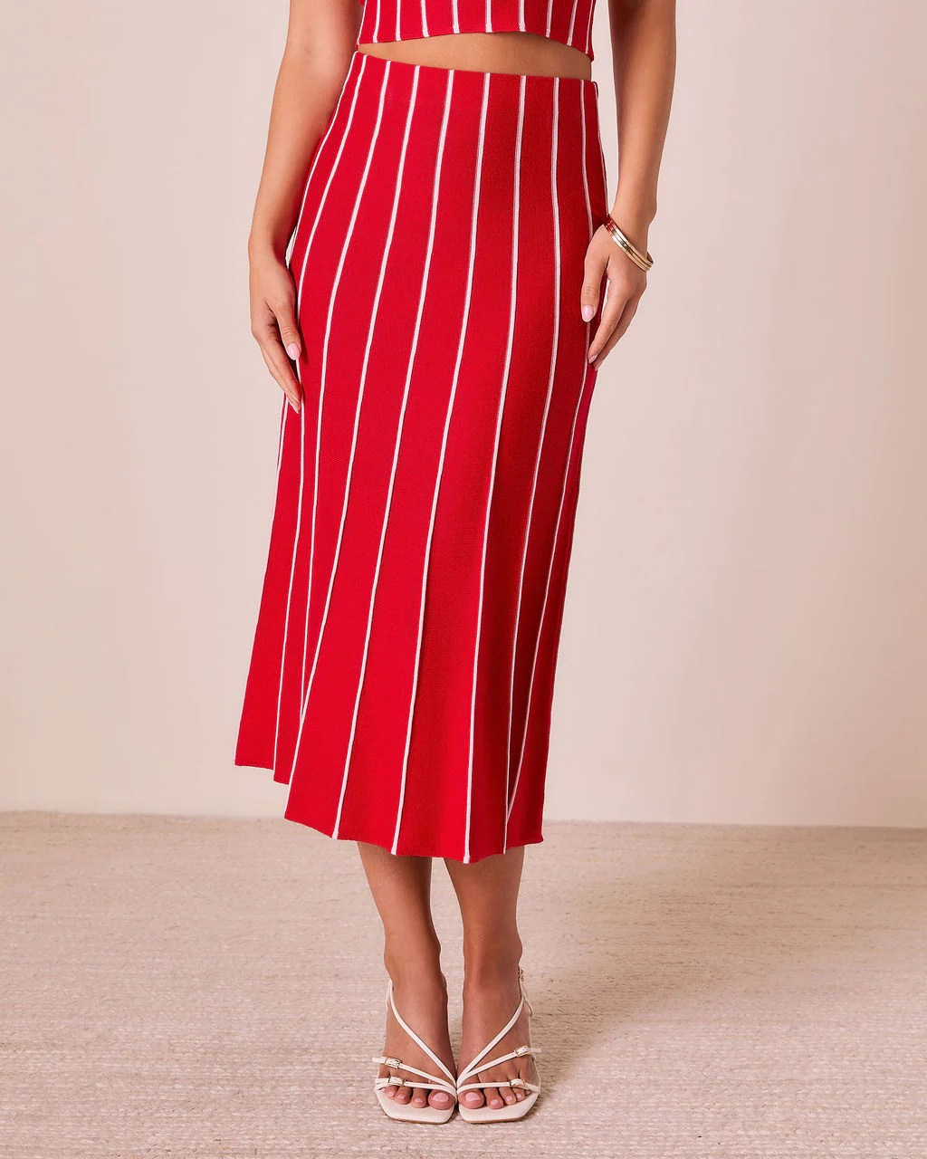 Ashlin Contrast Striped Maxi Skirt - Image 6