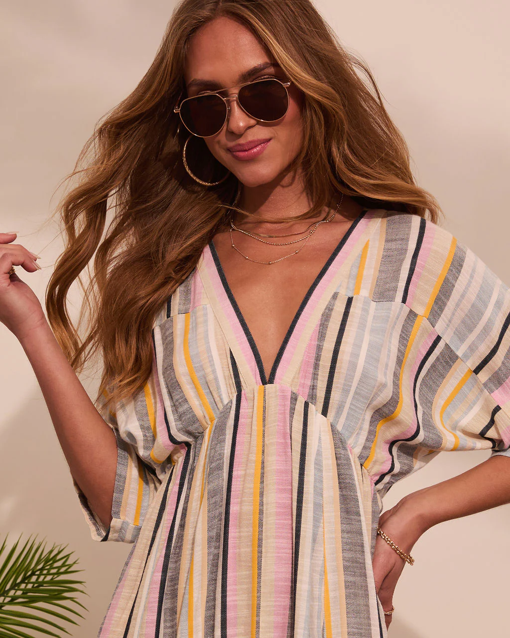 At Beachside Flowy Linen Midi Dress - Image 2