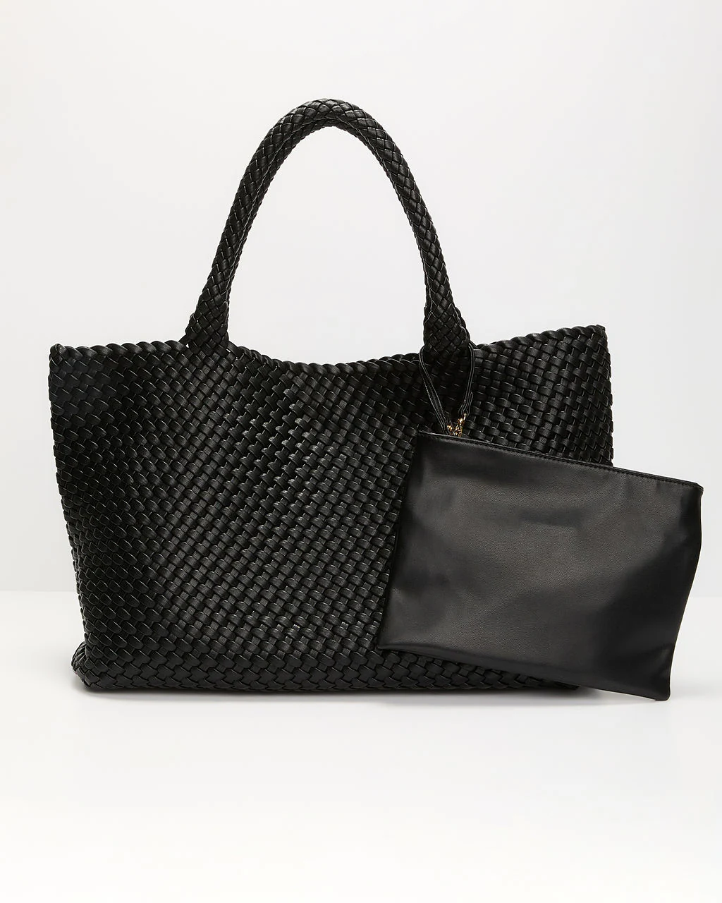 At My Side Woven Leather Tote With Insert - Image 10