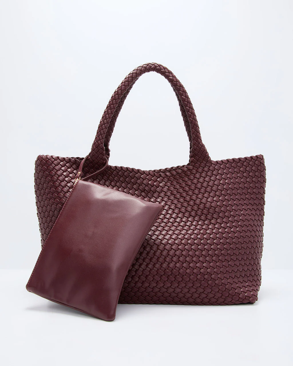 At My Side Woven Leather Tote With Insert - Image 14