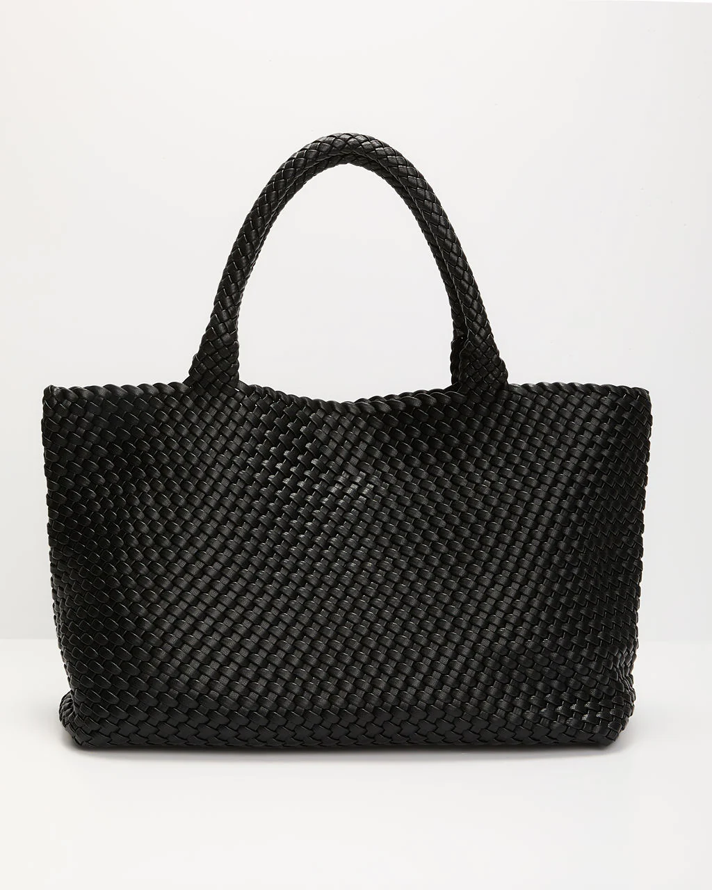 At My Side Woven Leather Tote With Insert - Image 8