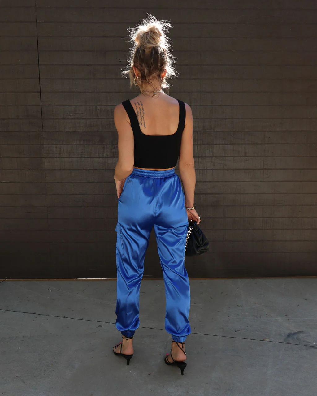 Athena Satin Cargo Pants - Image 2