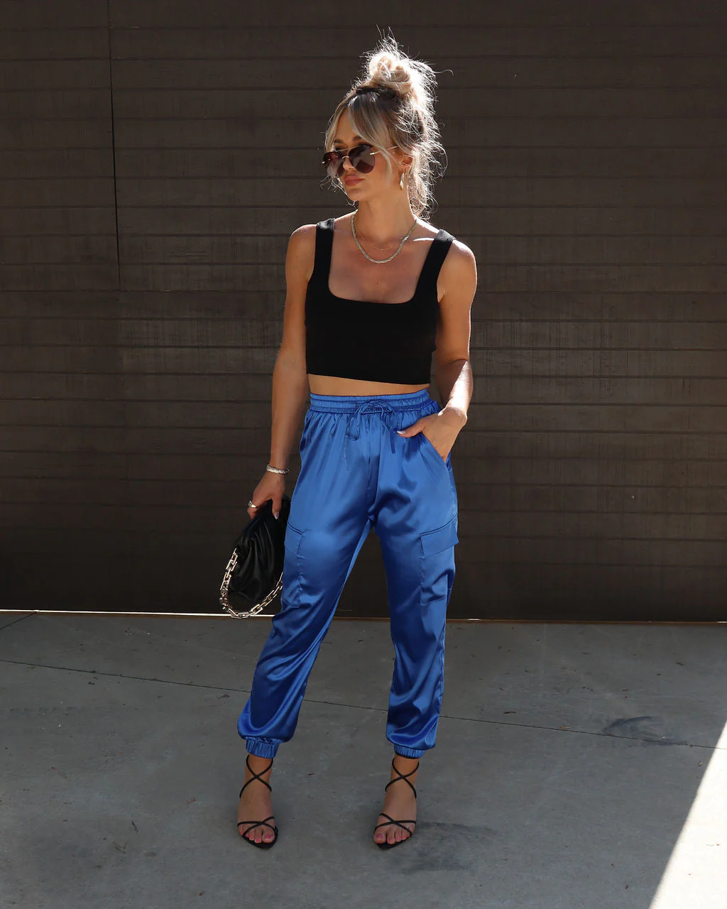 Athena Satin Cargo Pants - Image 3