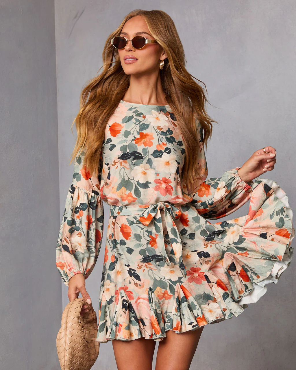 Auburn Waist Tie Mini Dress - Image 6