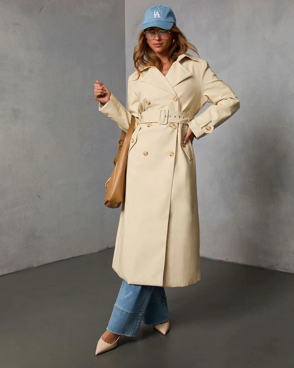 Audrine Vegan Leather Trench Coat - Image 3
