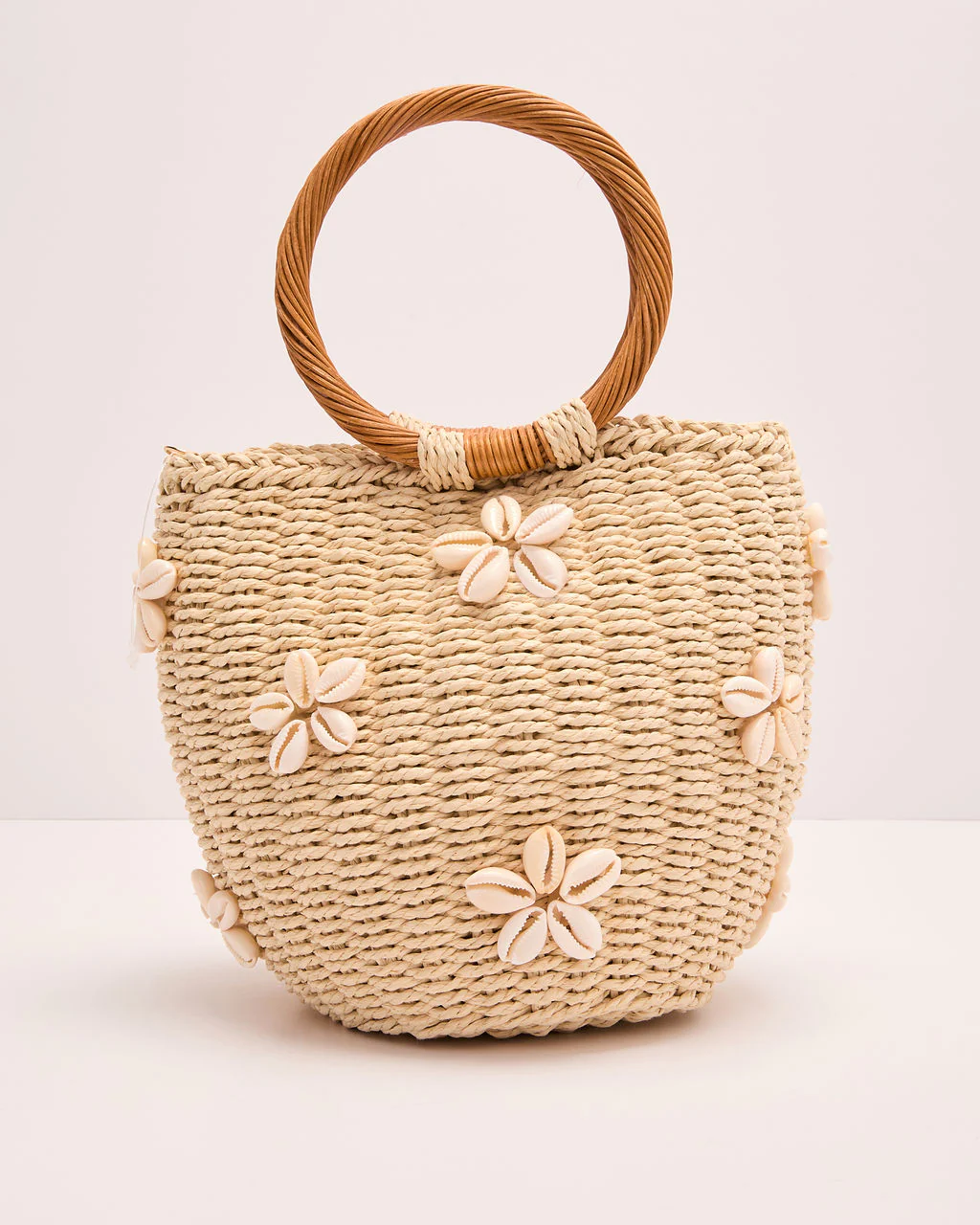 Aura Bloom Woven Embroidered Bucket Bag - Image 3