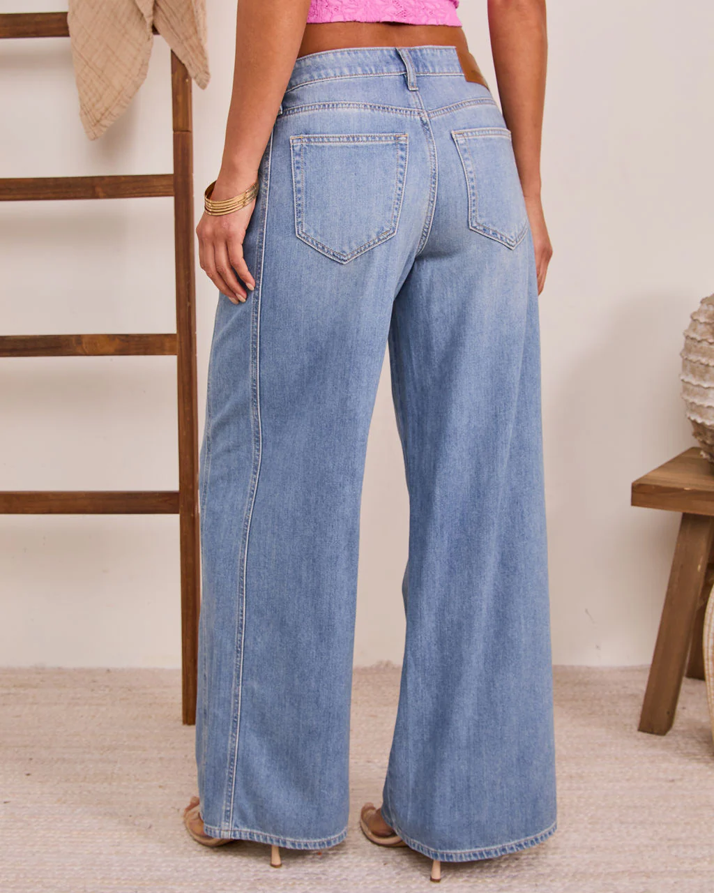 Auralei Rigid Mid Rise Baggy Wide Leg Jeans - Image 4