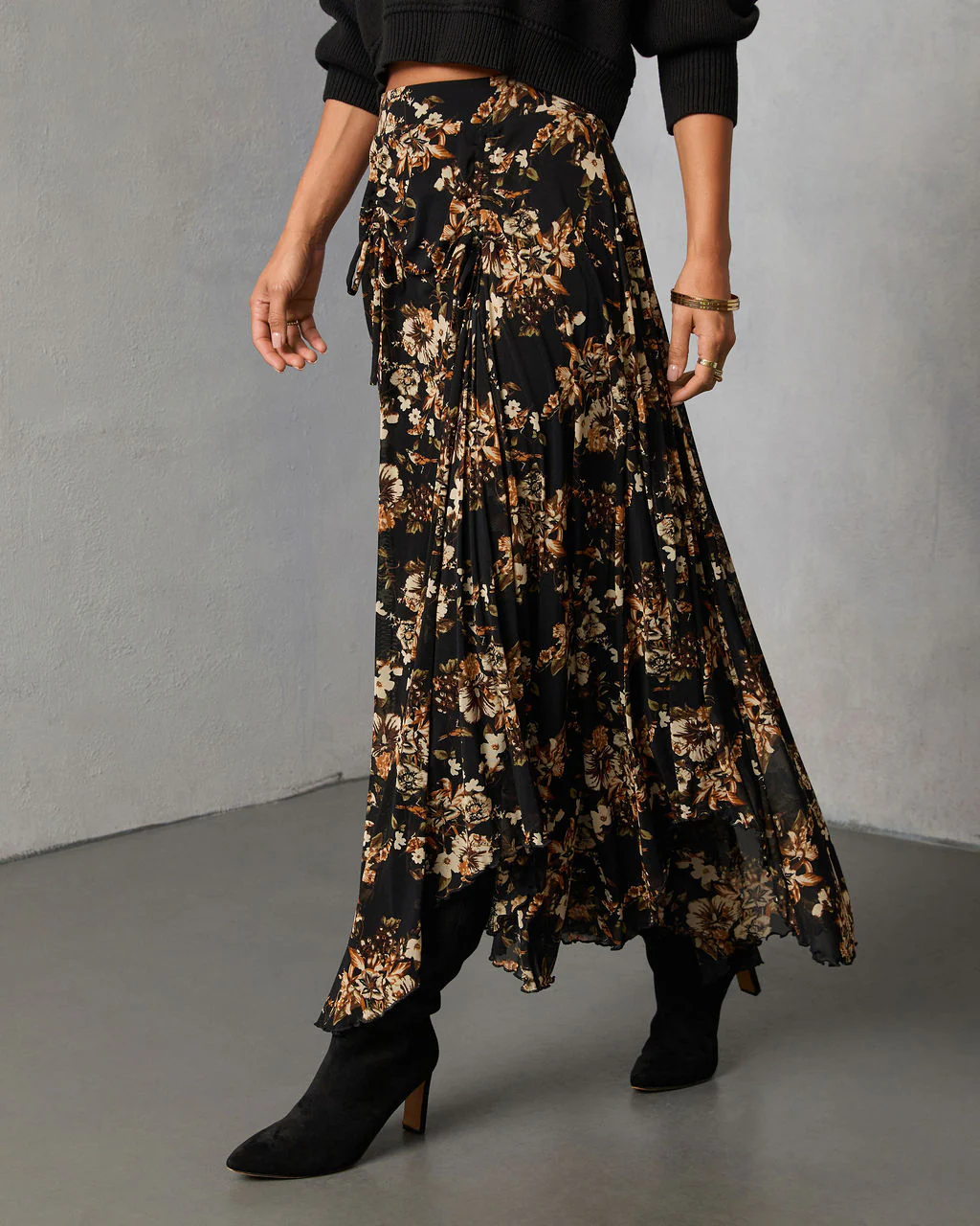 Autumn Fern Printed Midi Skirt - Image 3