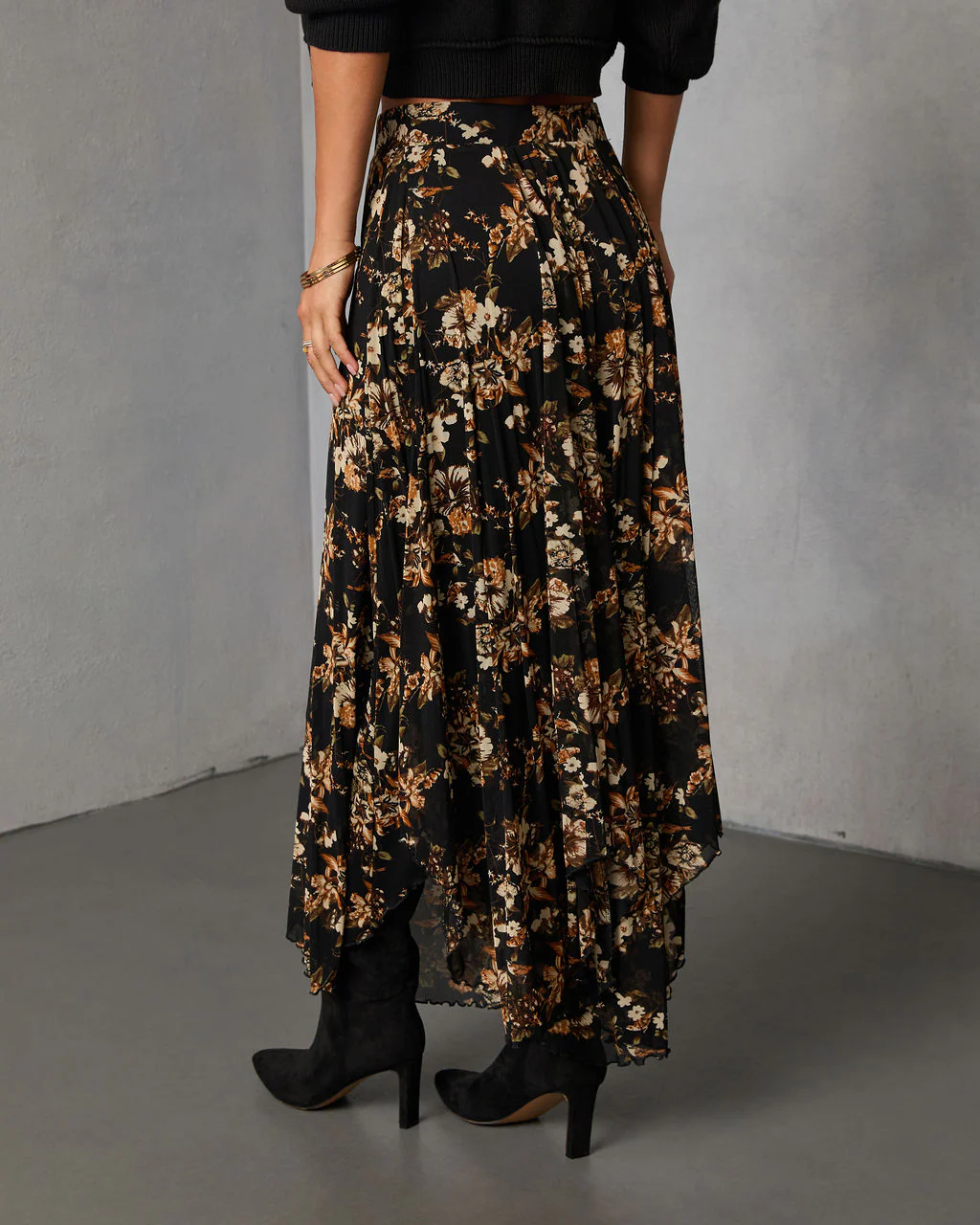 Autumn Fern Printed Midi Skirt - Image 4