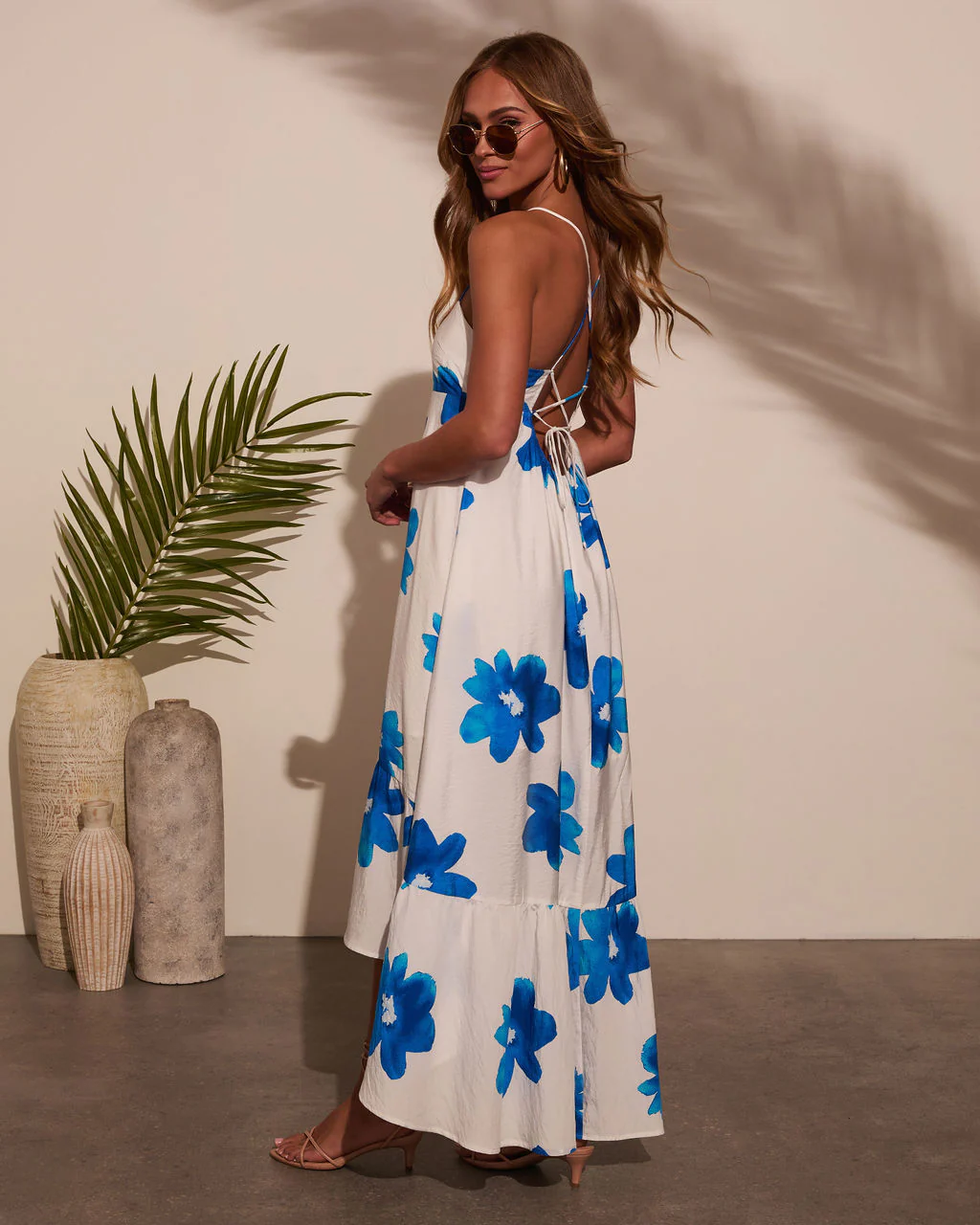 Avalee Floral High Low Midi Dress - Image 4