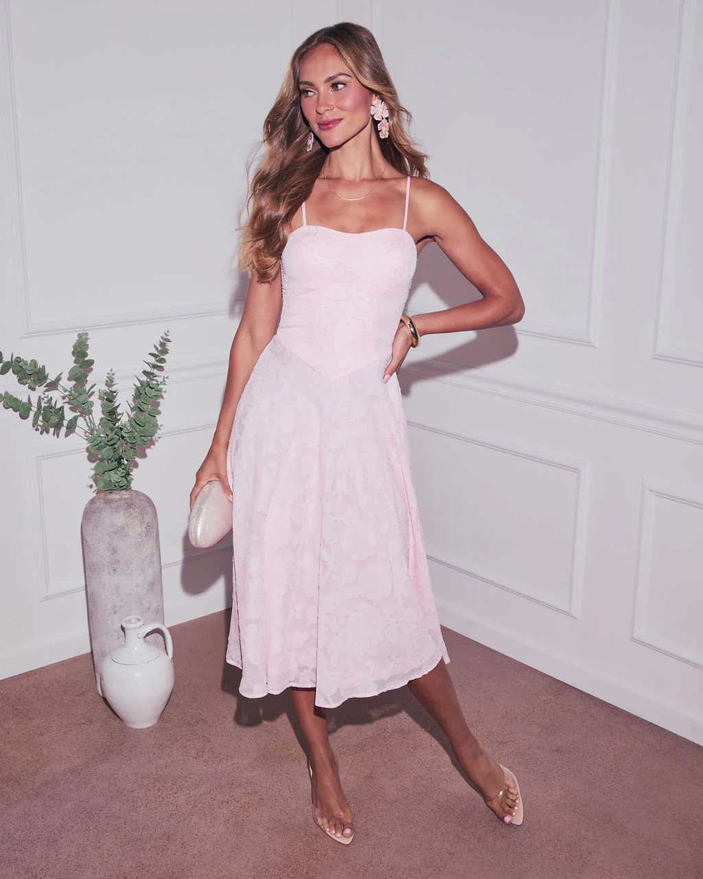Avelina Fit And Flare Midi Dress - Image 4