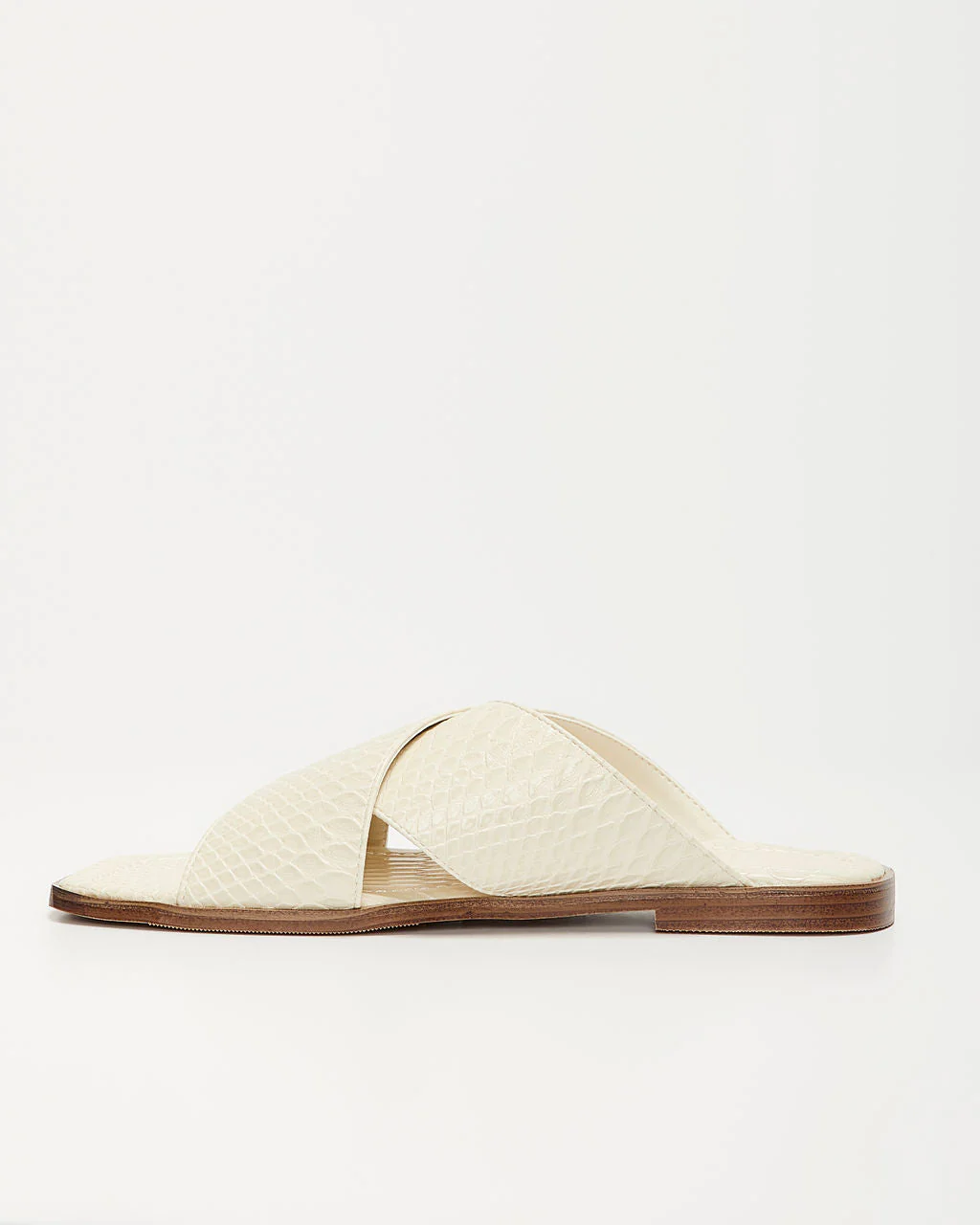 Avena Croc Embossed Slide Sandals - Image 6