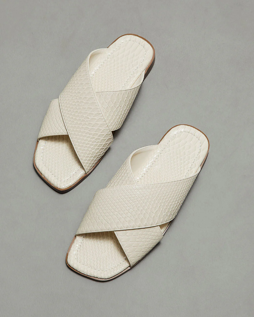 Avena Croc Embossed Slide Sandals - Image 7