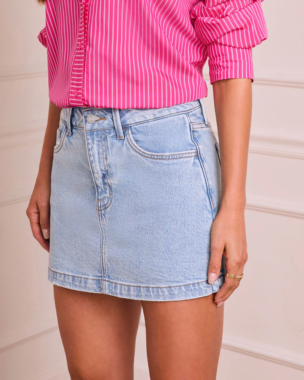 Avenah Denim Mini Skort - Image 3