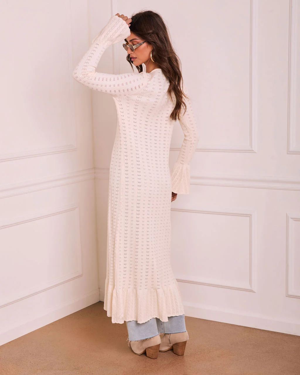 Averra Open Front Longline Cardigan - Image 4