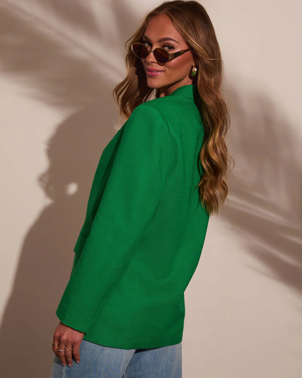 Away Message Oversized Linen Blazer - Image 4