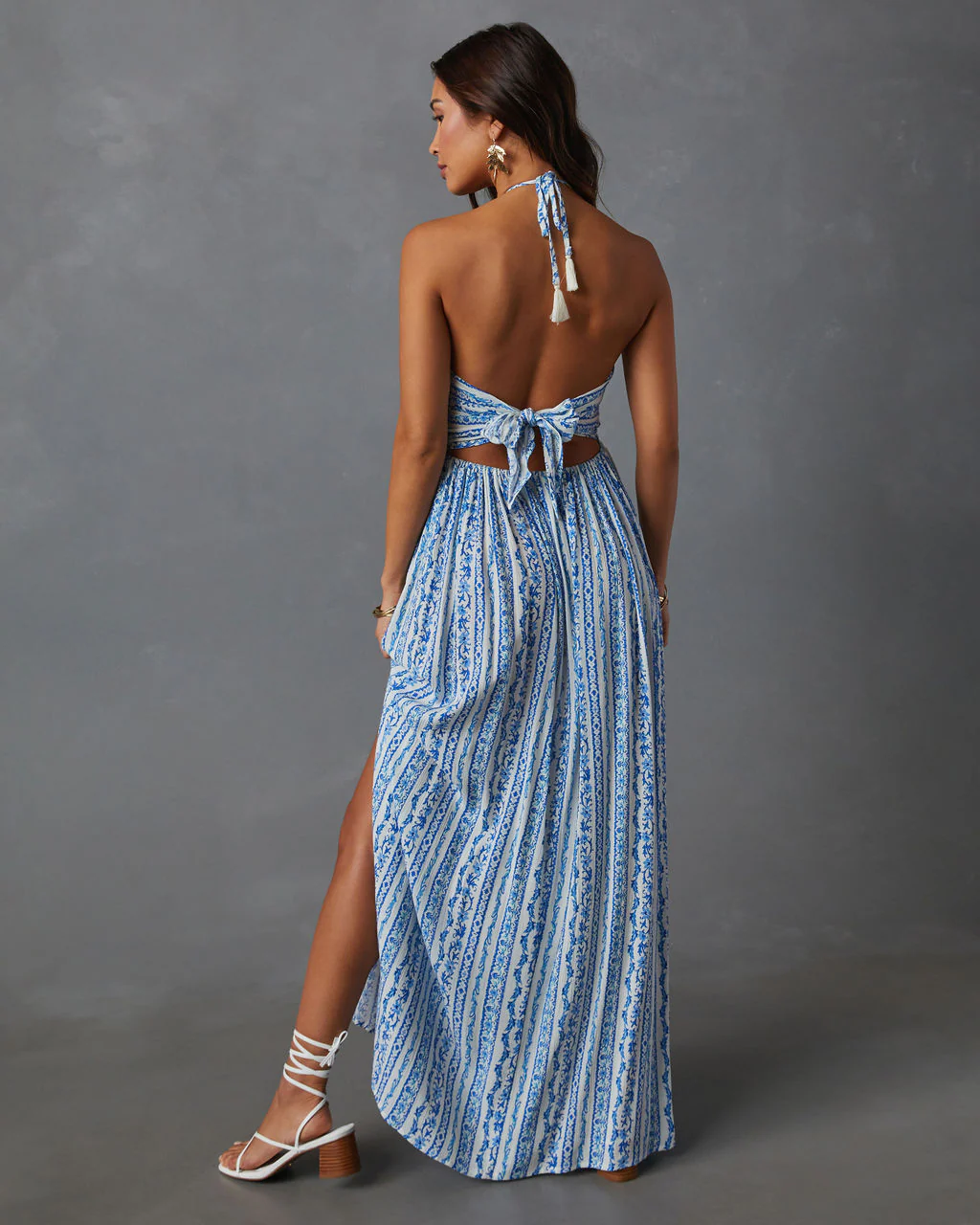 Azalea Pocketed Floral Empire Maxi Dress - Image 4