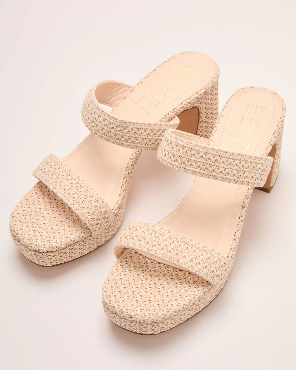 Azarie Raffia Heeled Sandals - Image 2