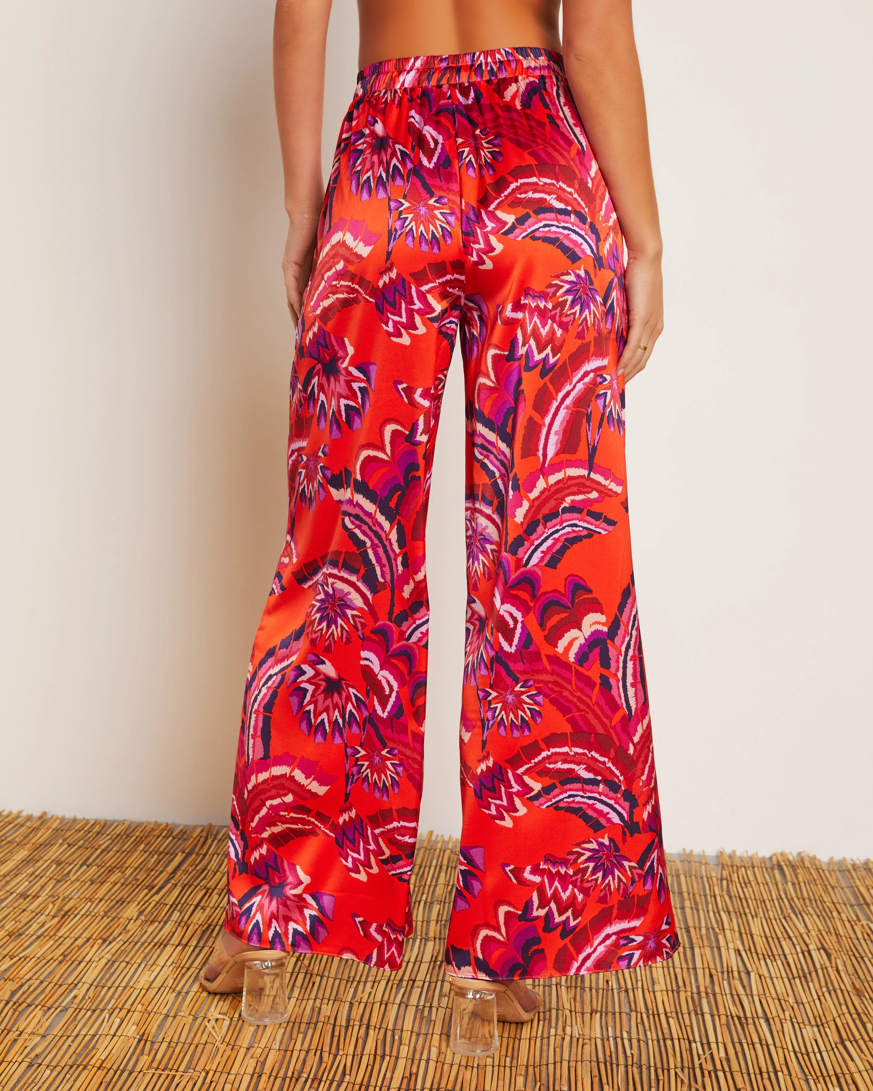 Azra Tropical Pocketed Wide Leg Drawstring Pant - Image 6