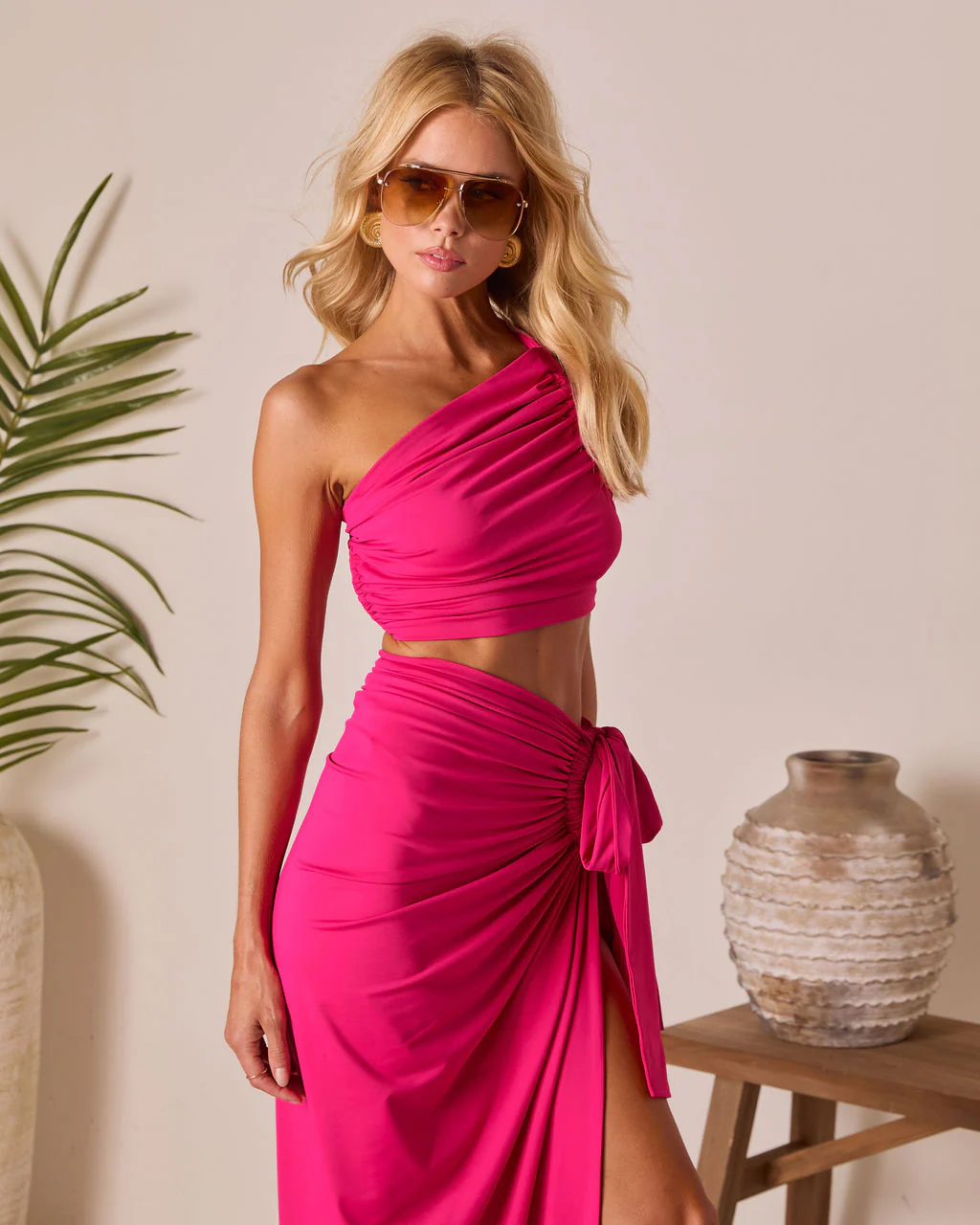 Bahamas One Shoulder Crop Top - Image 27