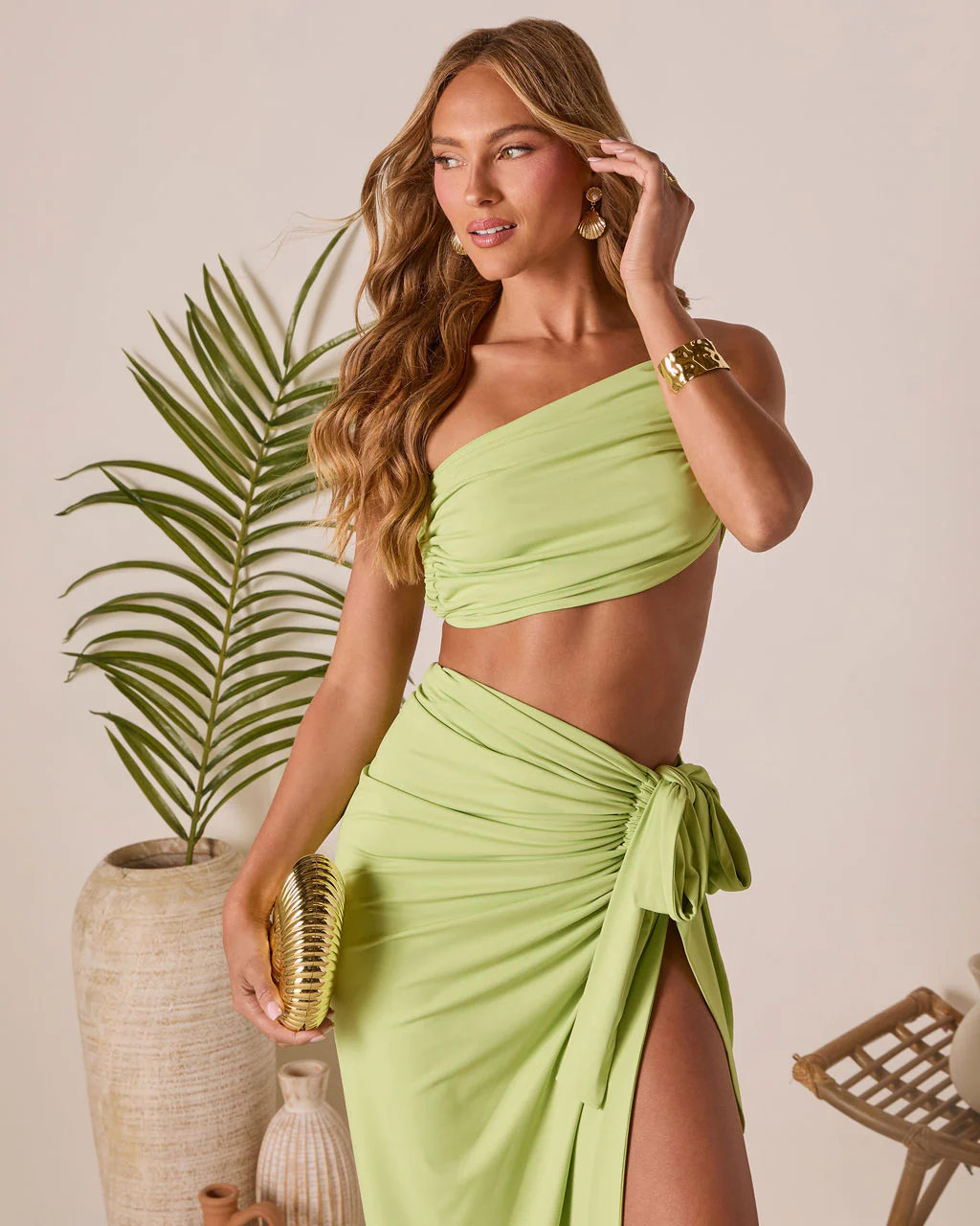 Bahamas One Shoulder Crop Top - Image 41
