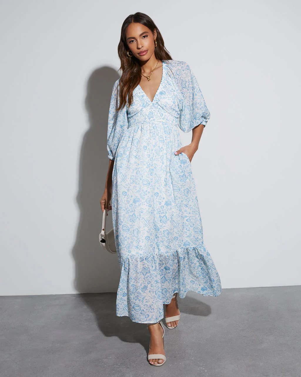 Bailey Long Sleeve Floral Maxi Dress - Image 4