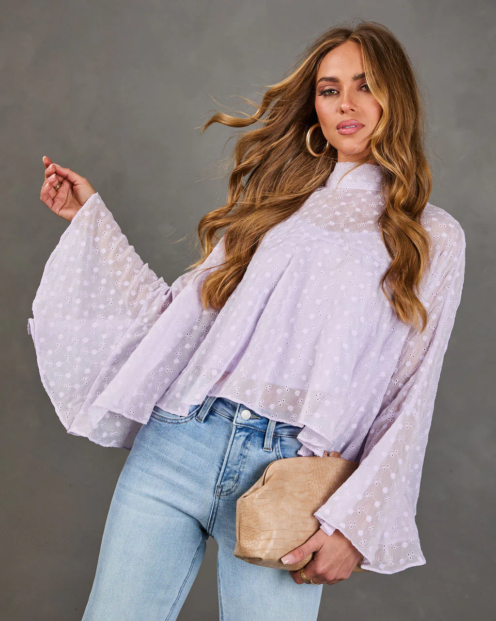 Balcony Breeze Floral Eyelet Blouse - Image 5