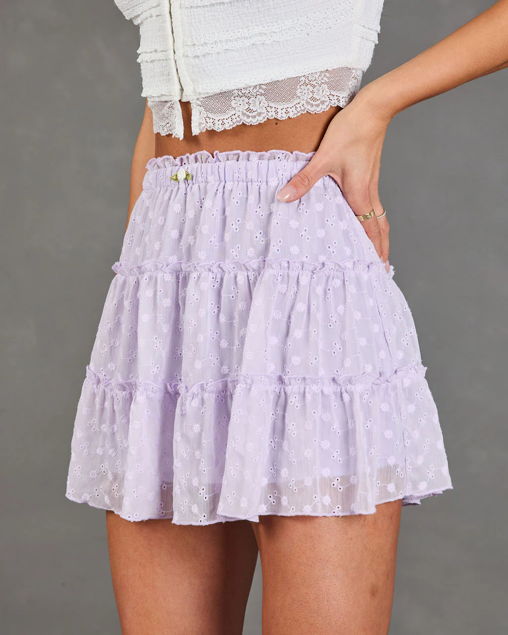 Balcony Breeze Tiered Mini Skirt - Image 3