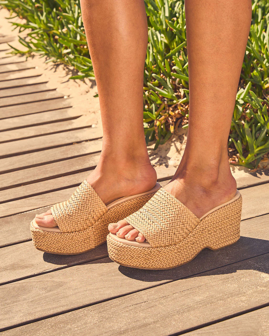 Bali Escape Platform Straw Heeled Sandals - Image 4