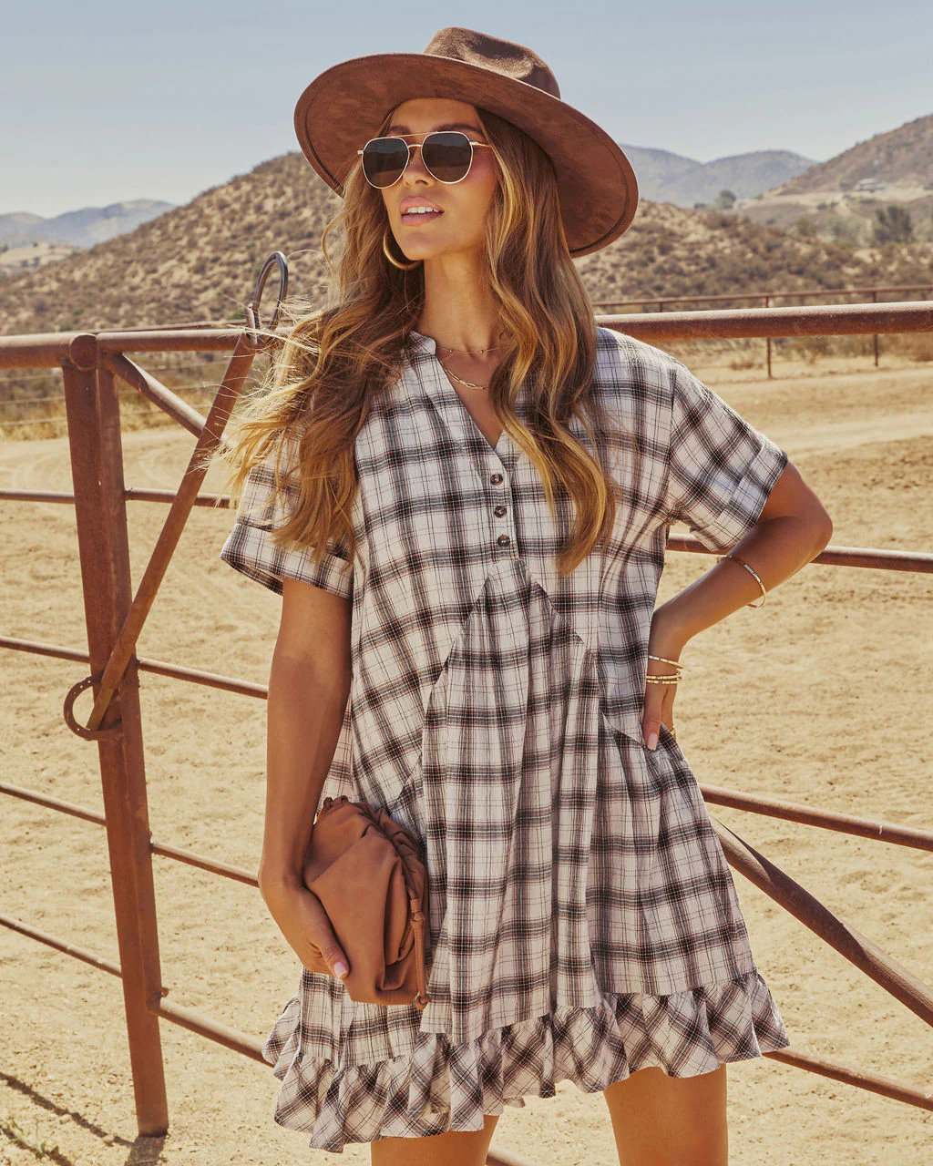 Balinda Plaid Mini Dress - Image 2