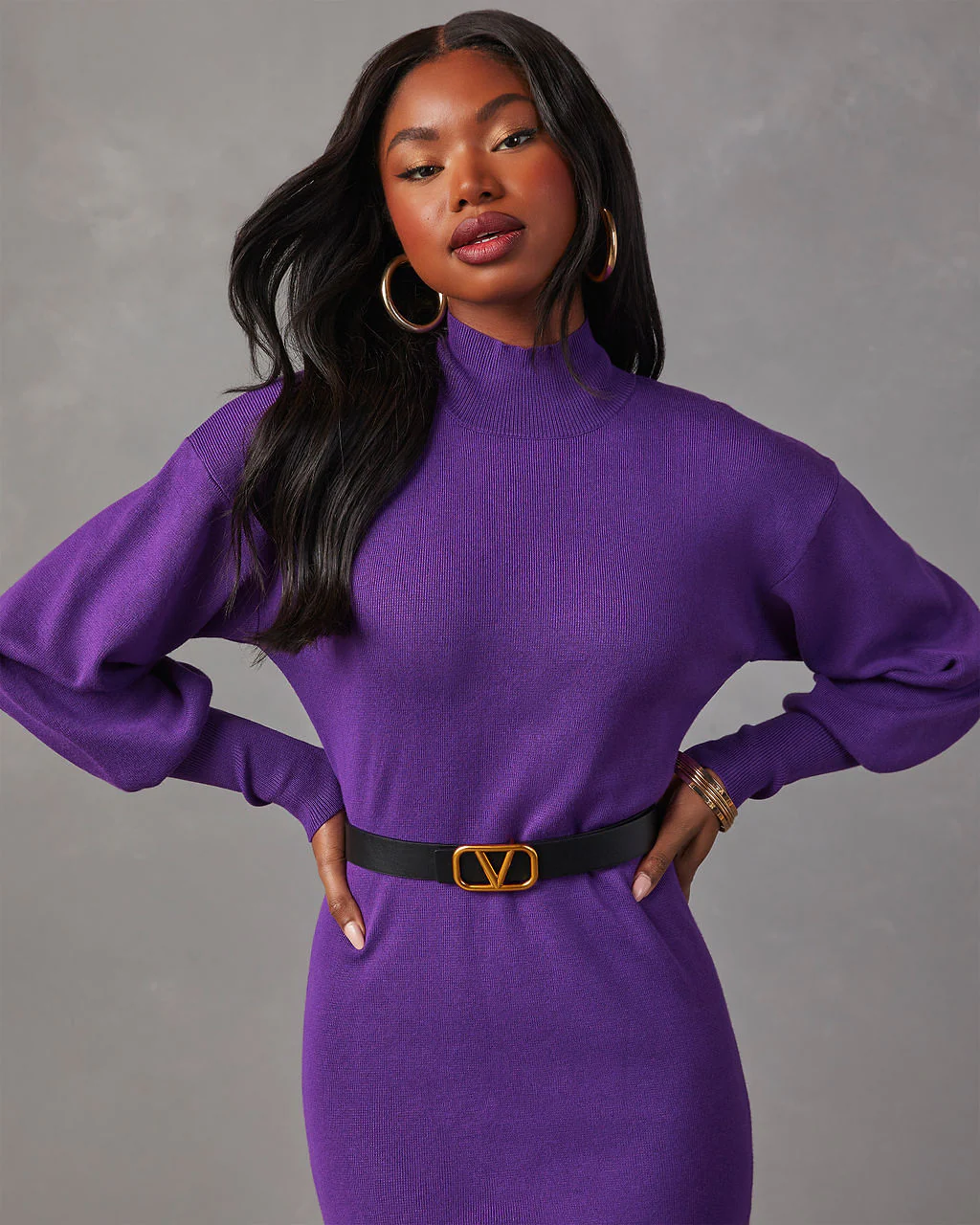 Barker Knit Midi Sweater Dress - Image 2
