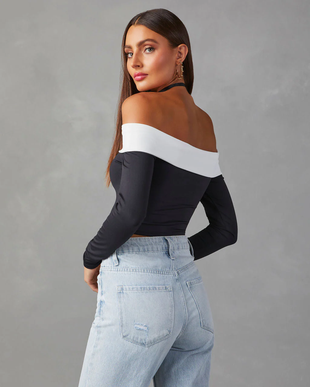 Barton Off Shoulder Long Sleeve Top - Image 2
