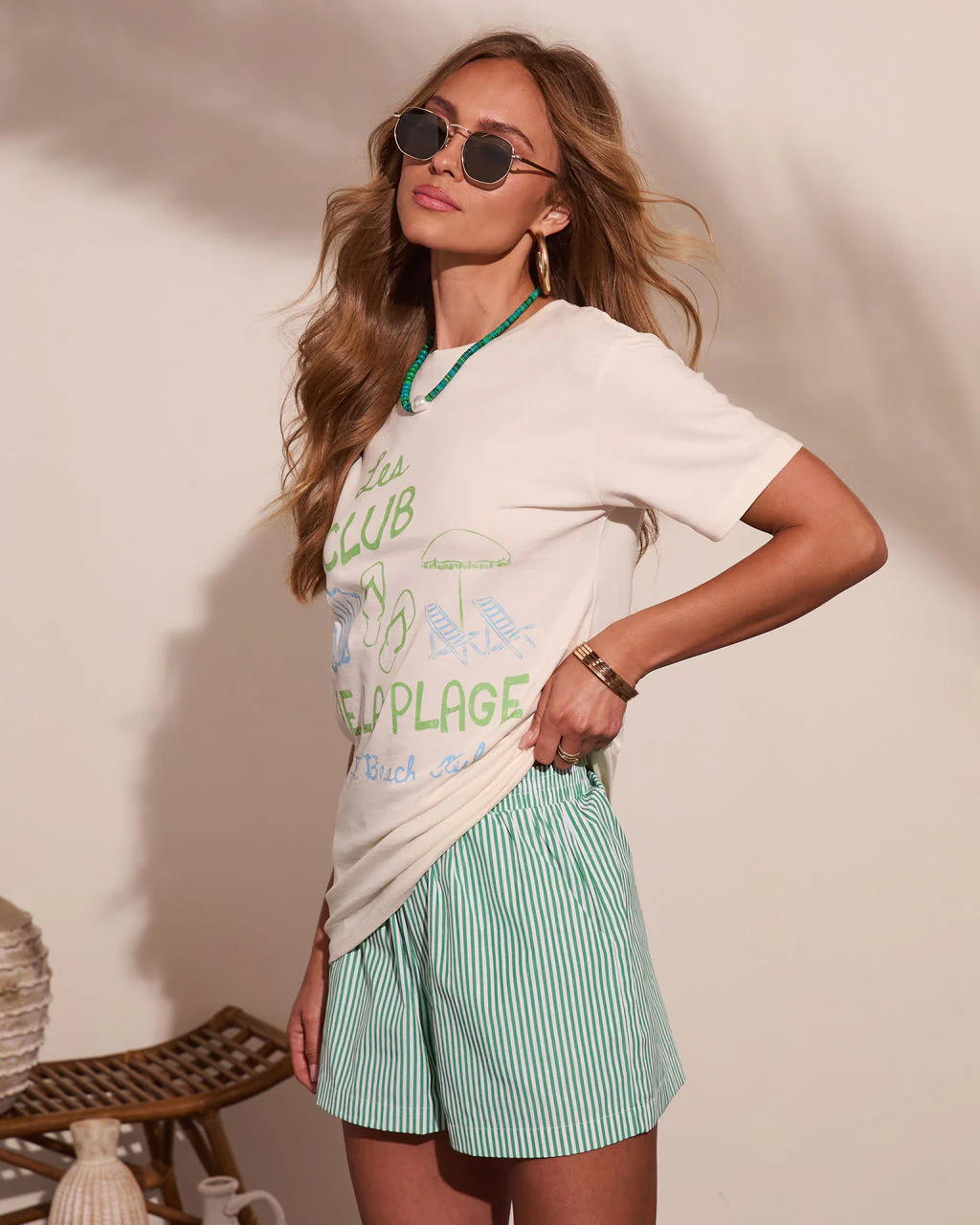 Beach Coastal Club Cotton Graphic Short Sleeve Tee - Image 4