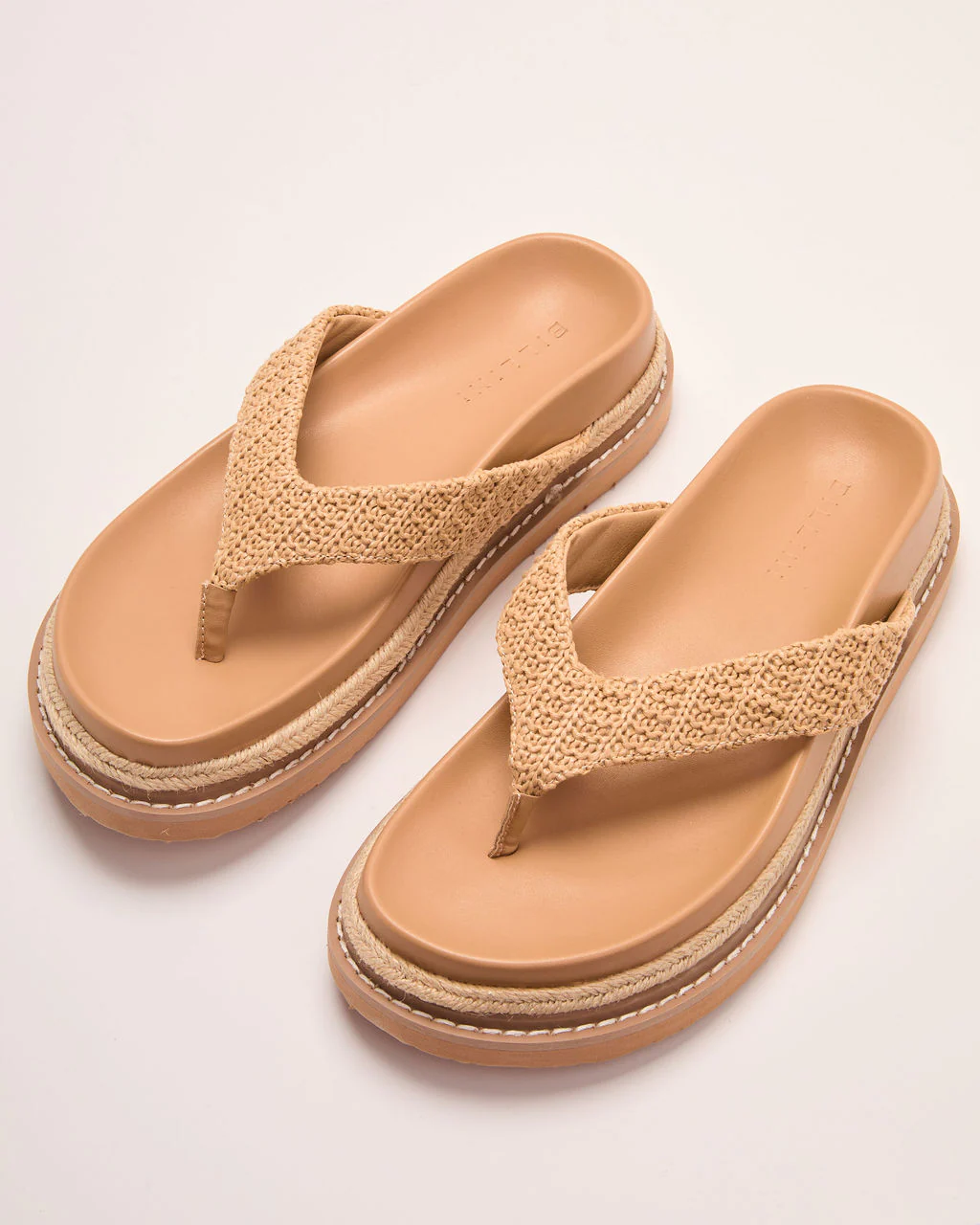 Beach Muse Raffia Thong Platform Sandals - Image 2