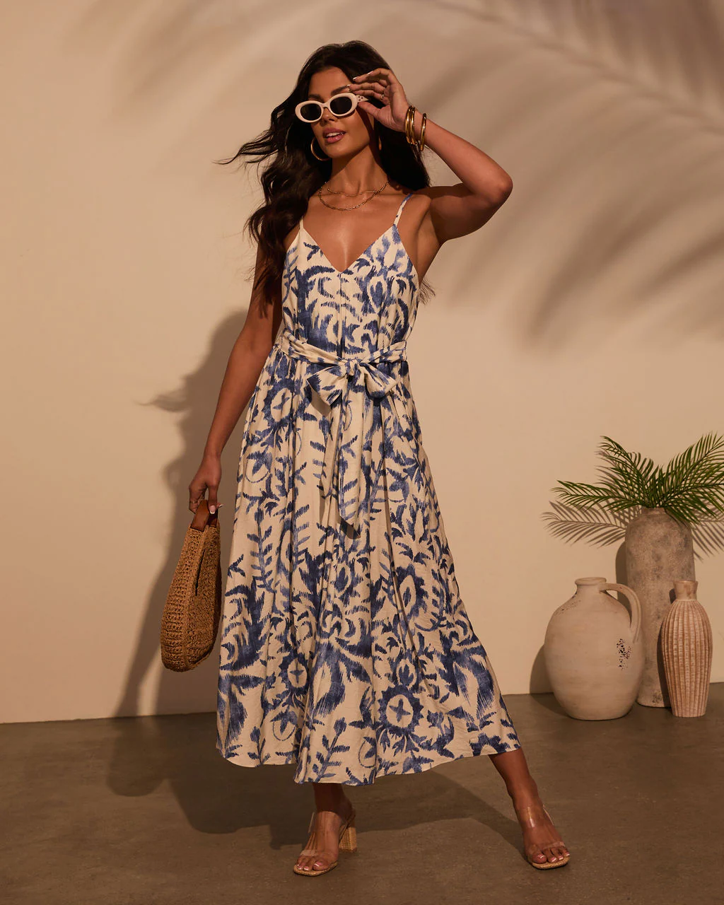 Beachfront Muse Abstract Midi Dress - Image 6