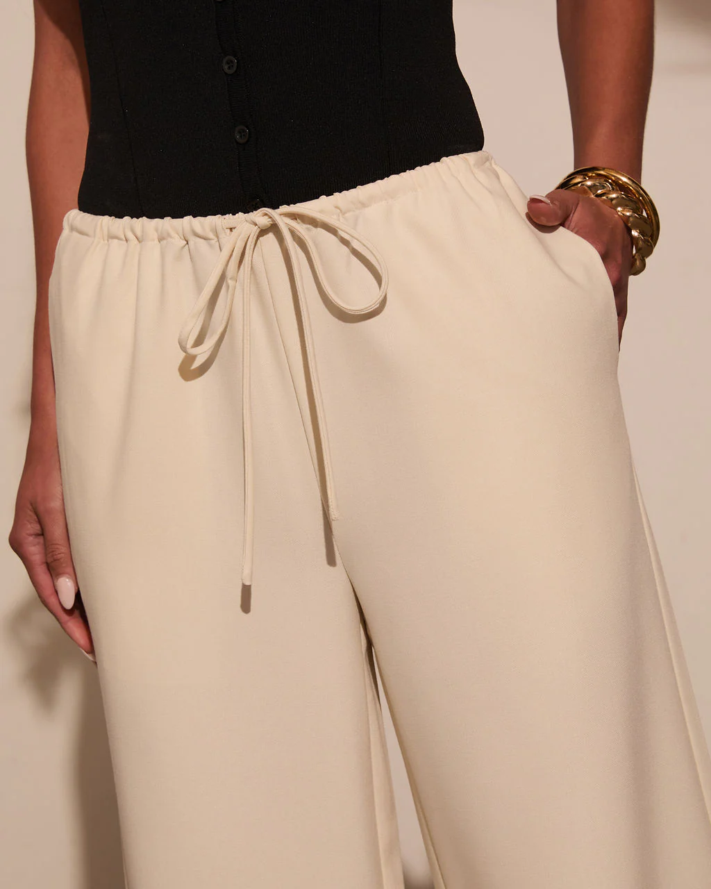 Before Daylight Wide Leg Waist Tie Pants - Image 6