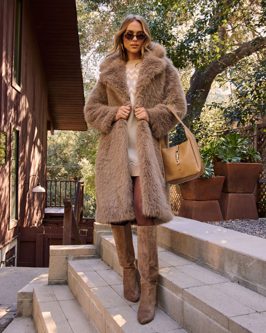 Before Midnight Faux Fur Coat - Image 5