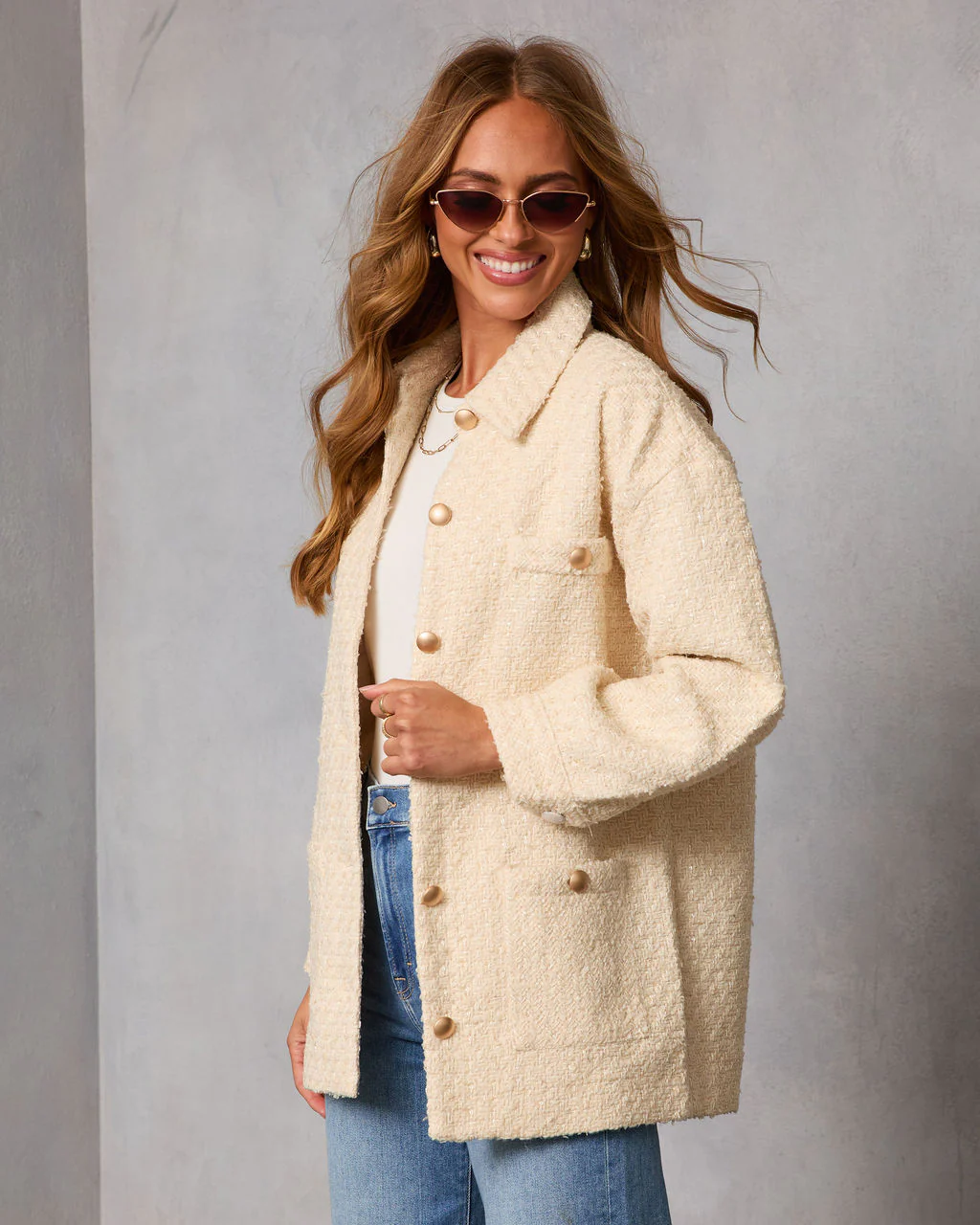 Begin Again Tweed Shirt Jacket - Image 3
