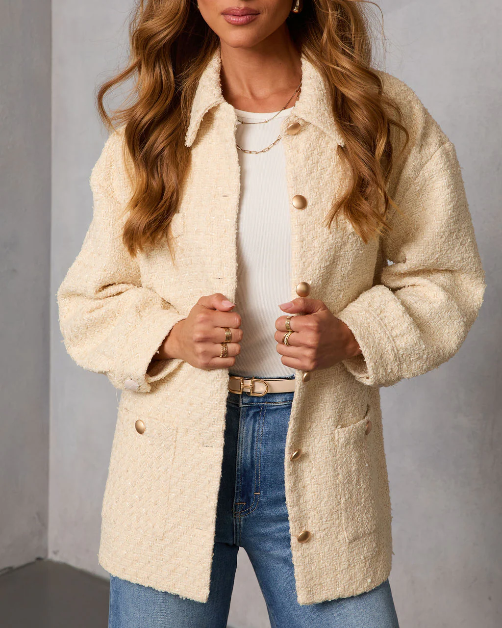 Begin Again Tweed Shirt Jacket - Image 5