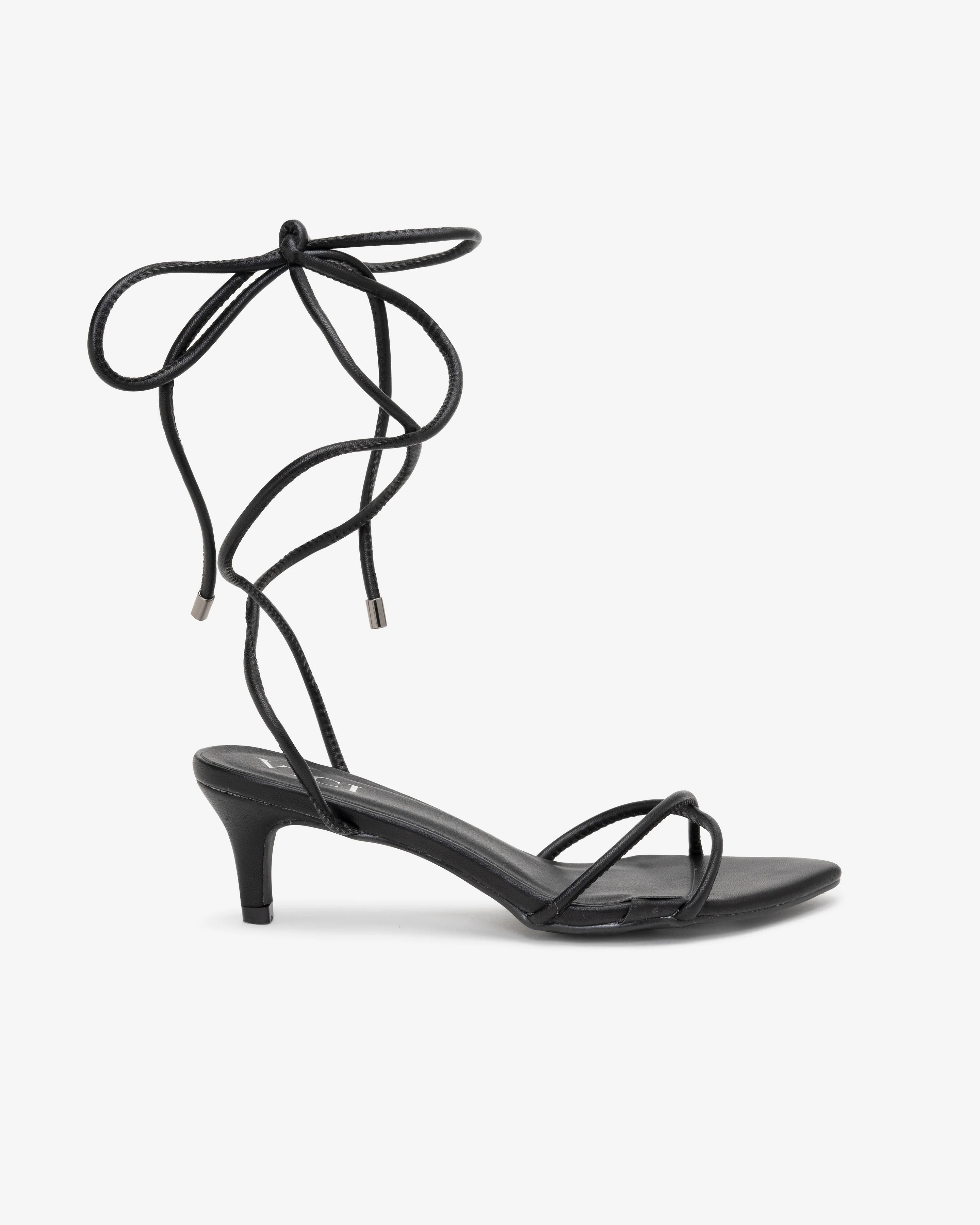 Bella Faux Leather Strappy Kitten Heel - Image 4