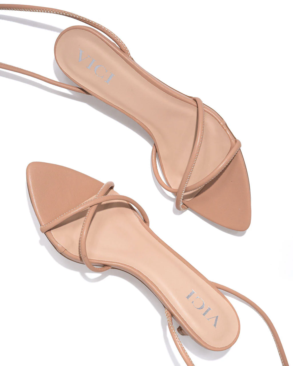 Bella Faux Leather Strappy Kitten Heel - Image 8