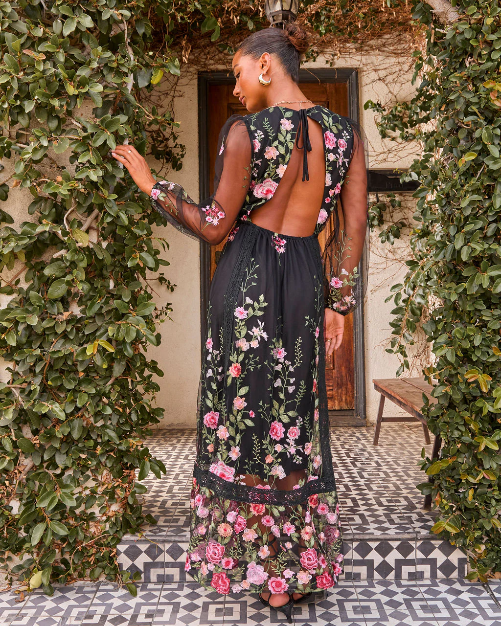 Beloved Bloom Embroidered Floral Maxi Dress - Image 4
