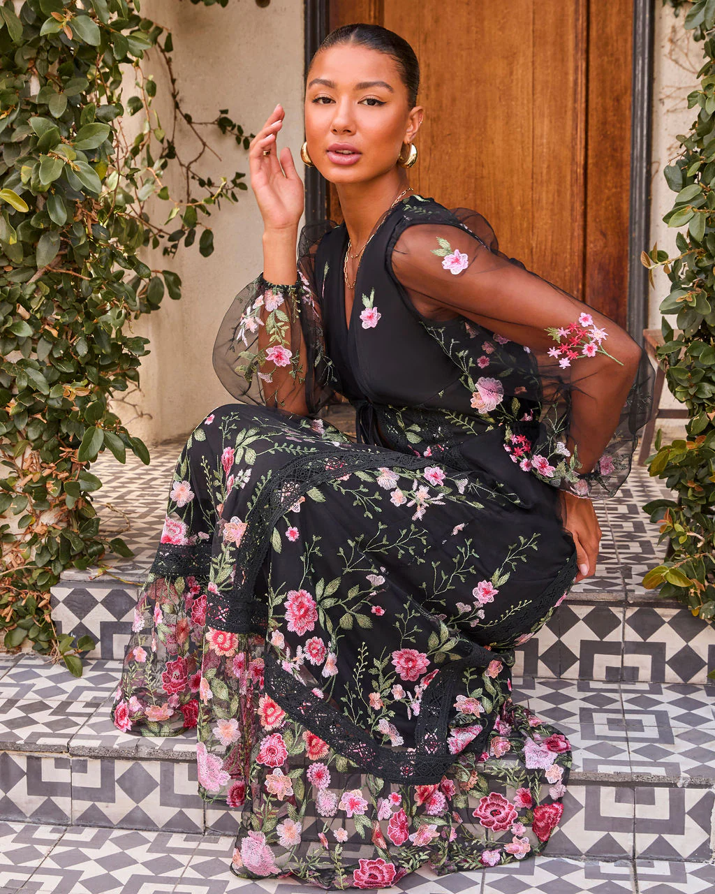 Beloved Bloom Embroidered Floral Maxi Dress - Image 6