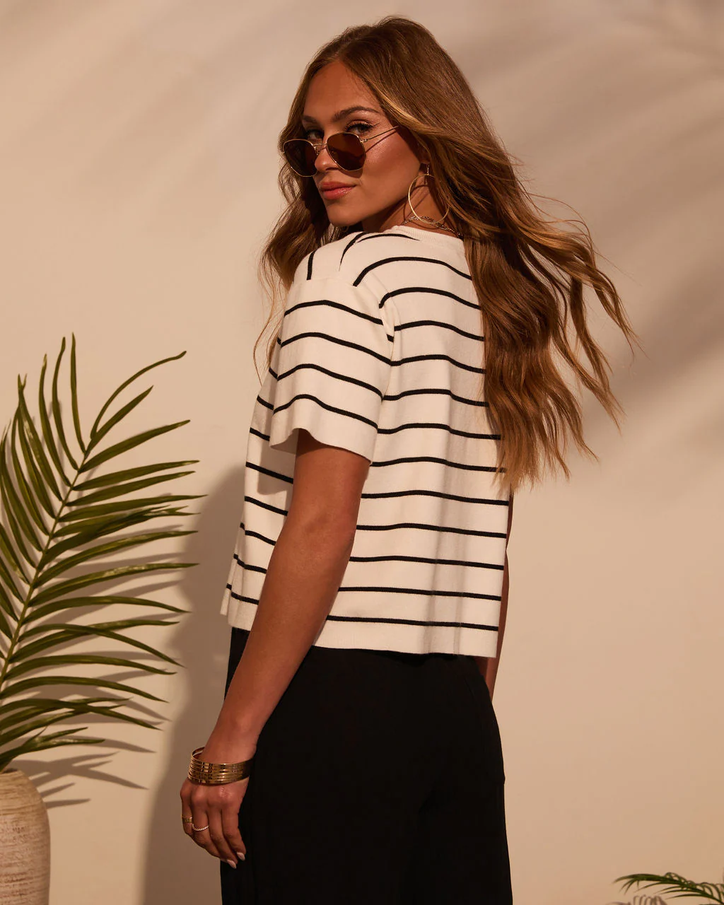 Bernie Striped Crew Neck Top - Image 4