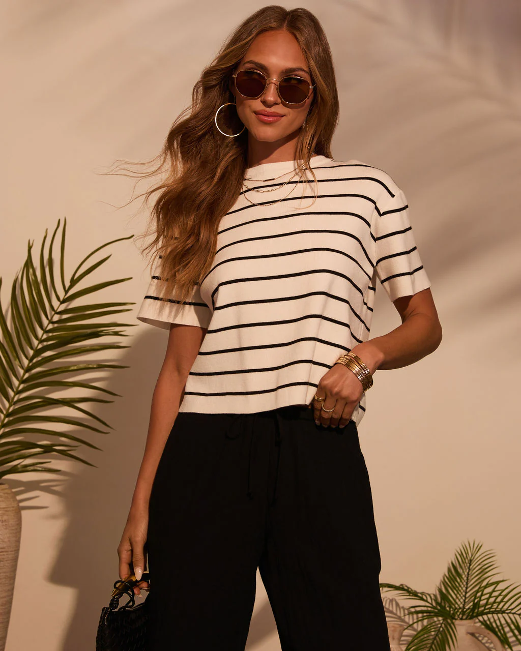 Bernie Striped Crew Neck Top - Image 5