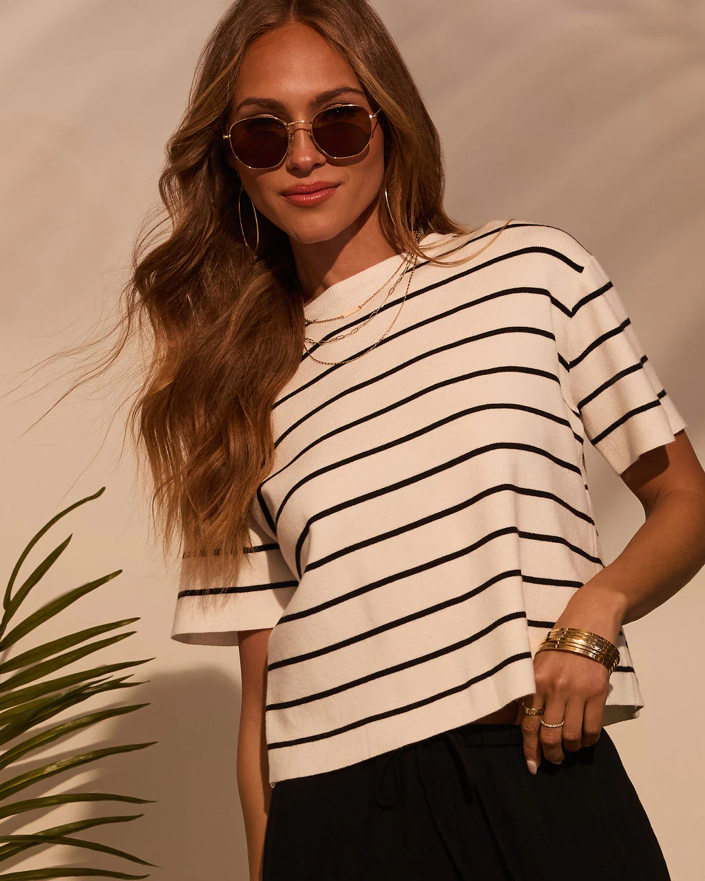Bernie Striped Crew Neck Top - Image 6