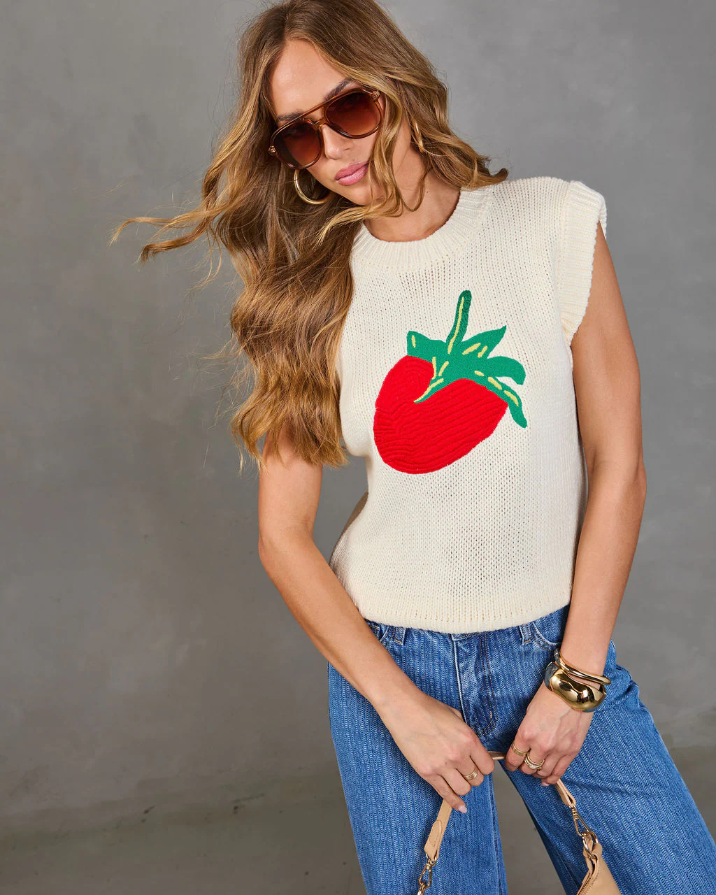 Berry Darling Knit Strawberry Sweater  - Image 6