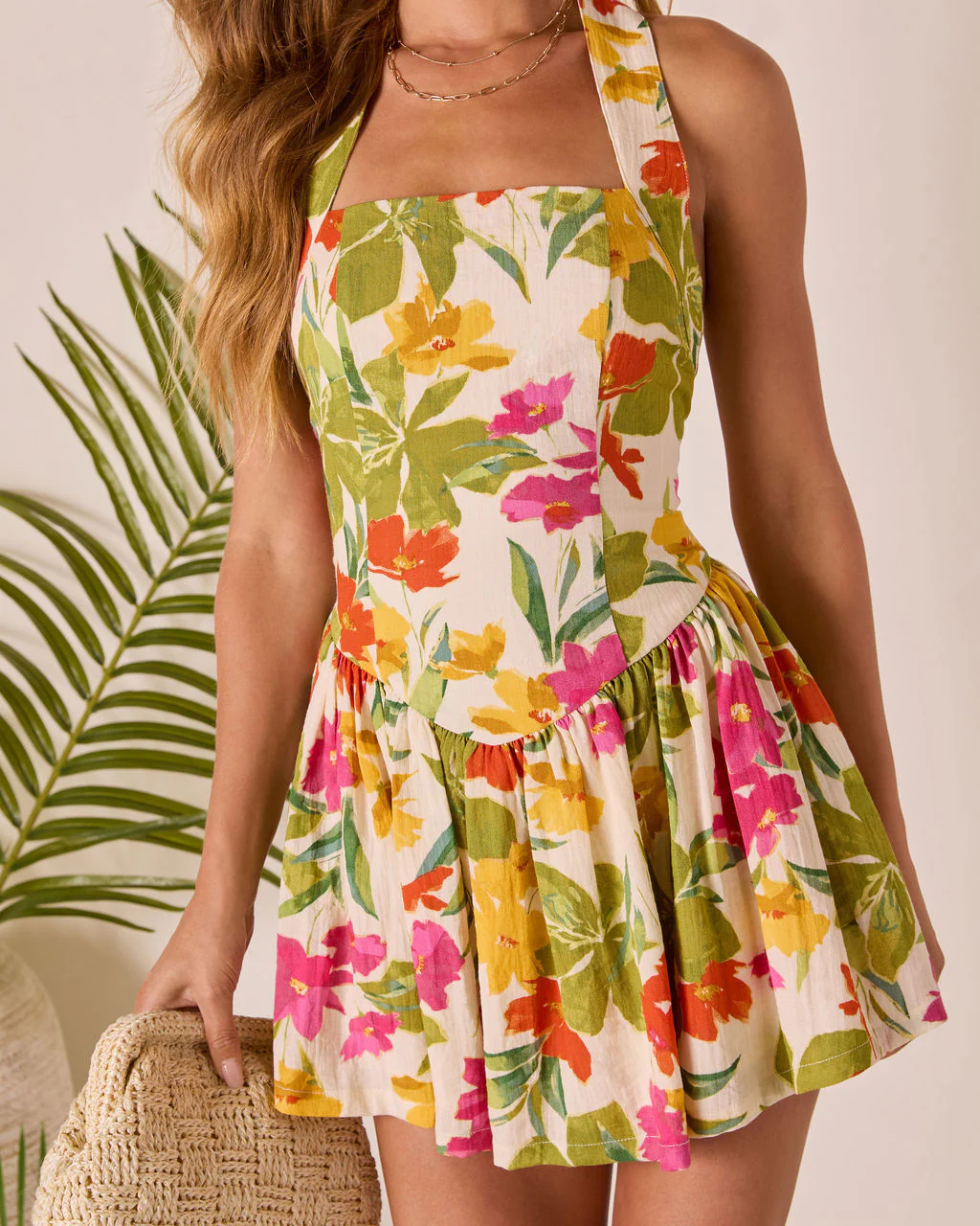 Betsie Halter Neck Floral Mini Dress - Image 6