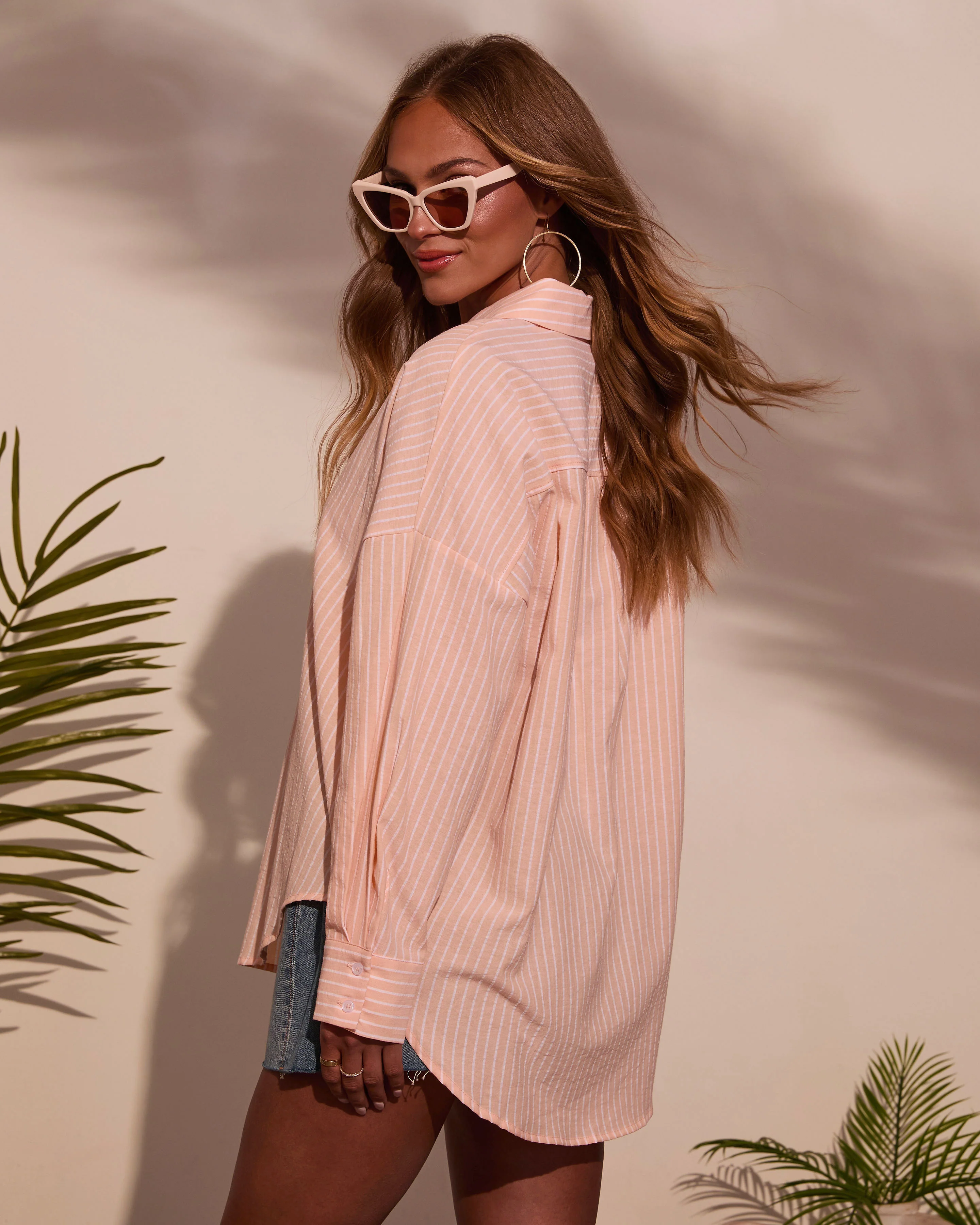 Bettie Striped Button Down Top - Image 4
