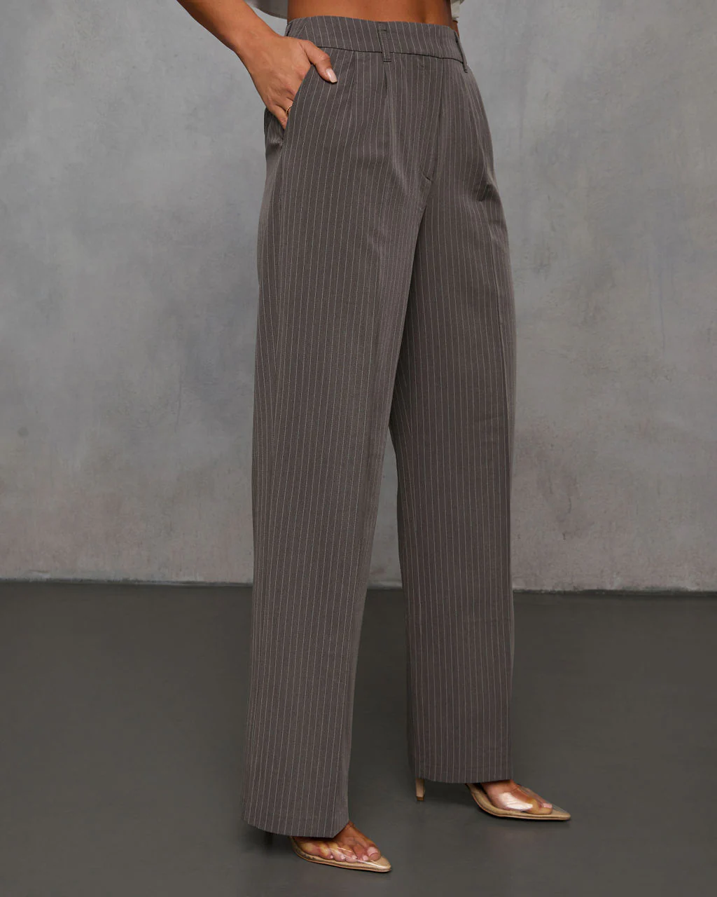 Biba Pinstripe Trouser Pants - Image 3